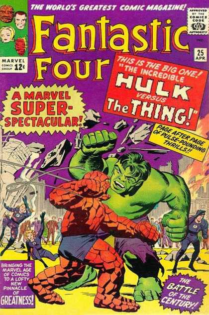 Fantastic Four 25 - Hulk - Thing - Jack Kirby