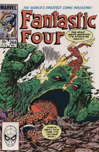 Fantastic Four 264 - Fantastic Four - Marvel - 264 - Mole Mans Monster - Torch - John Byrne