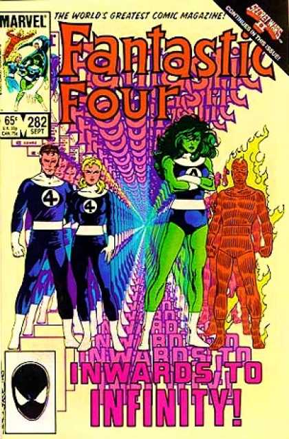 Fantastic Four 282 - Human Torch - Mr Fantastic - She-hulk - 282 - Secret Wars Ii Continues - John Byrne
