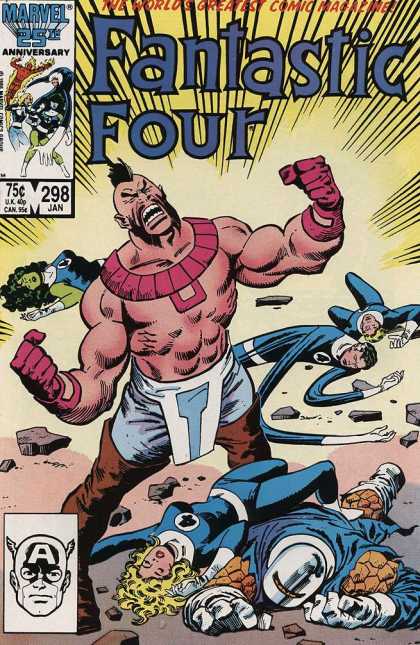 Fantastic Four 298 - She-hulk - Masked Thing - Issue 298 - Marvel - 25th Anniversary - Jerry Ordway