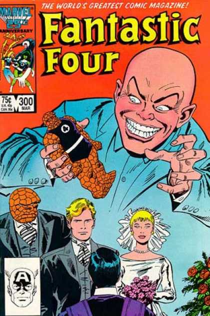 Fantastic Four 300 - Thing - Fantastic Four - Handsome Groom - Wedding Ceremony - Demonic Bald Villain - John Buscema