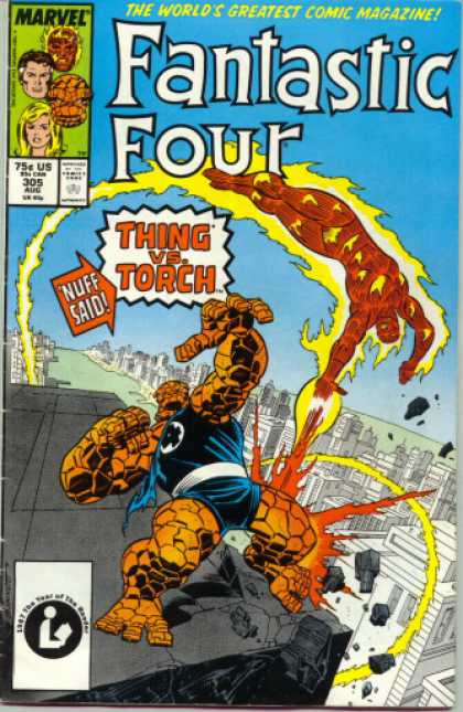 Fantastic Four 305 - Thing - Torch - Marvel - The Thing - Human-torch