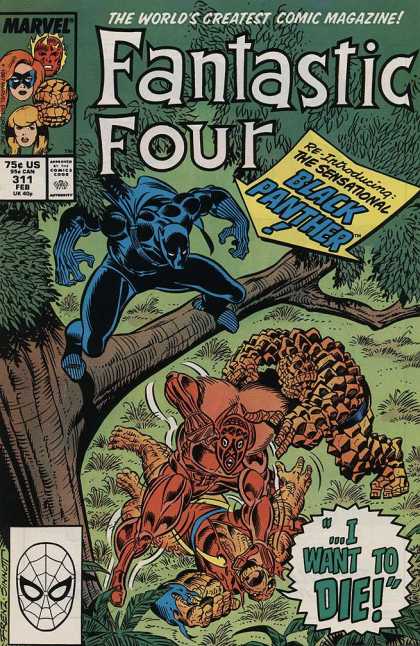 Fantastic Four 311 - Black Panther - I Want Do Die - 311 Feb - Marvel - Fight - Joe Sinnott