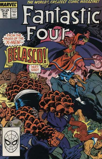 Fantastic Four 314 - Purple Cape - Angry Enemy - Rocky Creature - Damsel In Distress - Struggle For Power - Joe Sinnott