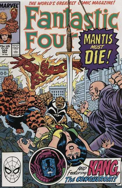 Fantastic Four 324 - Marvel - Comics Code - Mantis Must Die - The Thing - Human-torch - Joe Sinnott