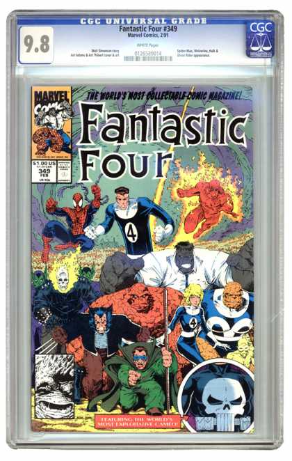 Fantastic Four 349 - Skull - Wolverine - Spiderman - Ghost Rider - Hulk - Arthur Adams