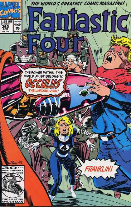 Fantastic Four 363 - Occulus - The Worlds Greatest Comic Magazine - Marvel Comics - Sue Storm - Franklin - Paul Ryan