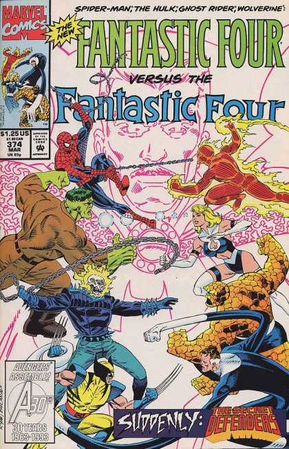 Fantastic Four 374 - Superman - The Hulk - Ghost Rider - Wolverine - Diamond - Paul Ryan