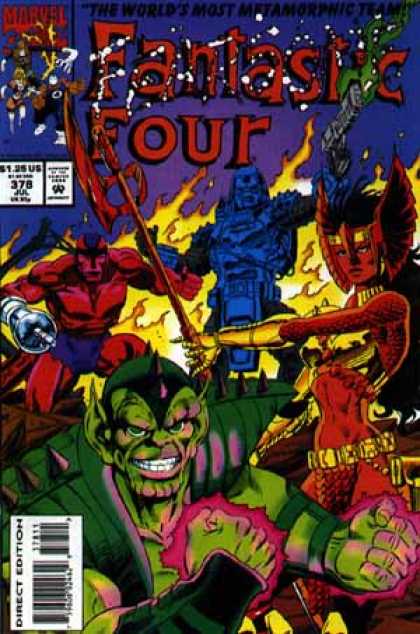 Fantastic Four 378 - Fire - Skrull - Klaw - Wings - Flames - Paul Ryan