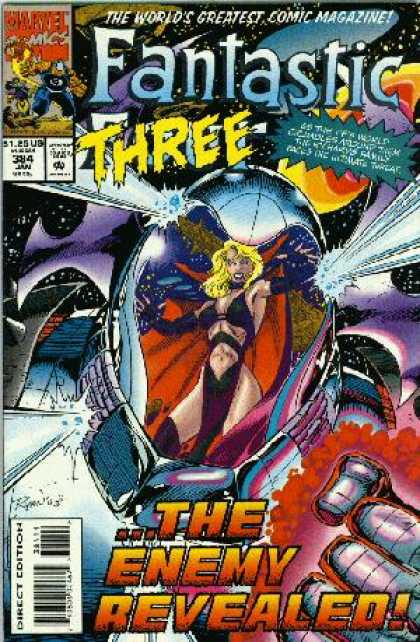 Fantastic Four 384 - Fantastic Three - Space - Marvel Comics - The Enemy Revealed - Direct Edition - Paul Ryan