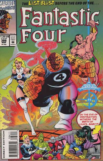 Fantastic Four 386 - Ben Grimm - Prince Namor - Crossover - Sue Storm - Birth - Paul Ryan
