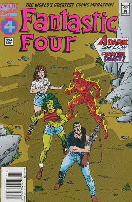 Fantastic Four 394 - Woman - Fire - Man On Fire - Gun - Green Woman - Paul Ryan