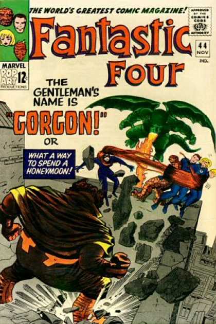 Fantastic Four 44 - Mr Fantastic - Medusa - Gorgon - Thing - The Worlds Greatest Comic Magazine - Jack Kirby