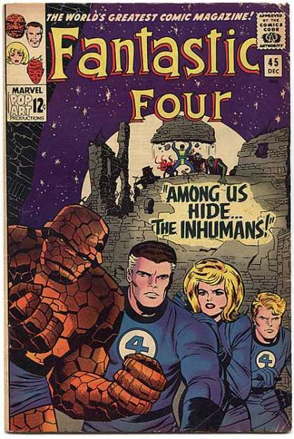 Fantastic Four 45 - Thing - Human Torch - Mr Fantastic - Jack Kirby