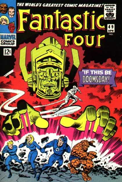 Fantastic Four 49 - Thing - Galactus - Silver Surfer - Human Torch - Jack Kirby