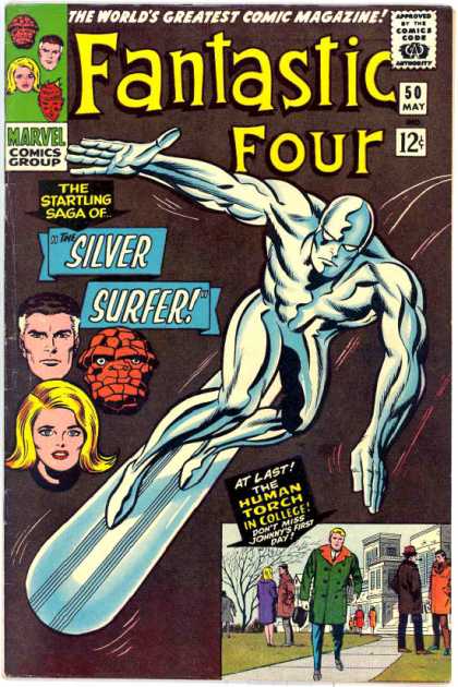 Fantastic Four 50 - Silver Surfer - Marvel Comics - Mr Fantastic - Classic Comics - Adventure - Jack Kirby