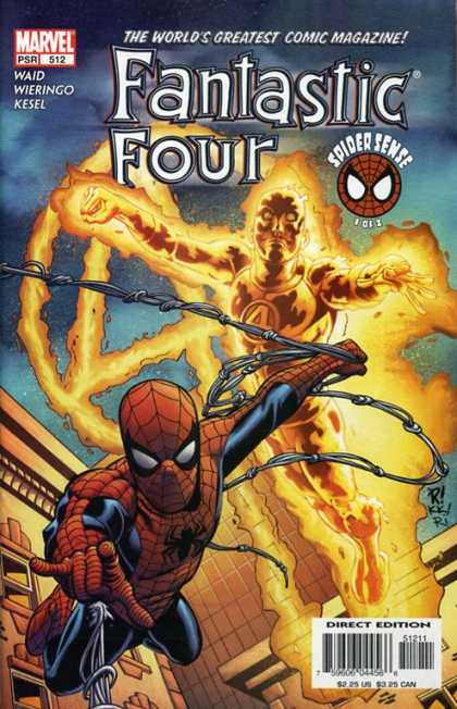 Fantastic Four 512 - Spider-man - Spiderman - Marvel - Waid - Wieringo - Mike Wieringo