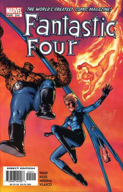 Fantastic Four 514 - Thing - Flames - Monster - Boots - Woman - Gene Ha, Morry Hollowell
