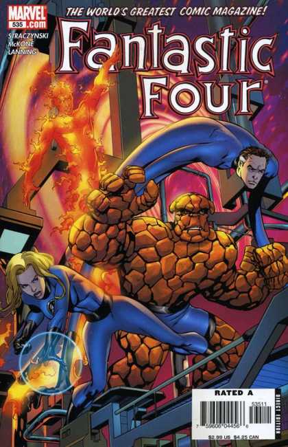 Fantastic Four 535 - Sue Storm - Reed Richards Saves The Day - Johnny Storm - Rock - Invisible Woman - Mike McKone
