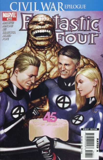 Fantastic Four 543 - Civil War - Marvel - Invisible Woman - Human-torch - The Thing - Adi Granov, Mike McKone
