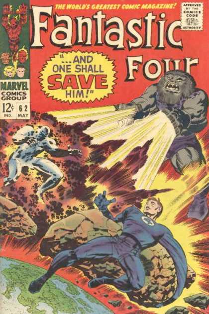 Fantastic Four 62 - Earth - Light - Meteor - Explosions - Teeth - Jack Kirby