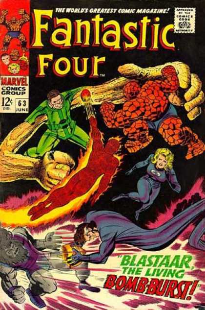 Fantastic Four 63 - Fantastic Four - Reed Richards - Sue Storm - Johnny Storm - Rock - Jack Kirby