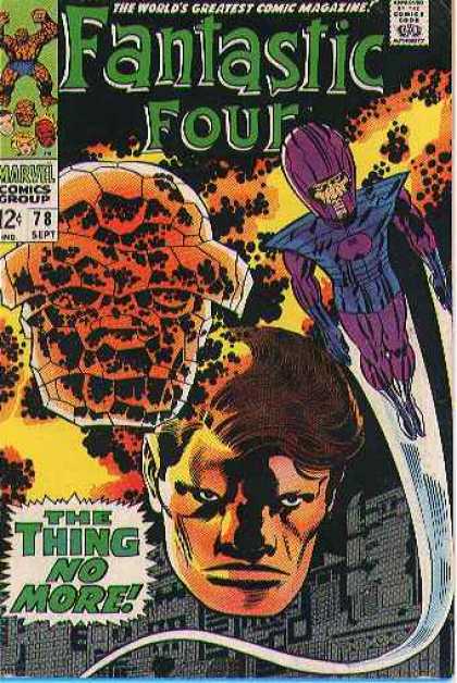 Fantastic Four 78 - Thing - Marvel Comics Group - Head - The Thing No More - Building - Jack Kirby