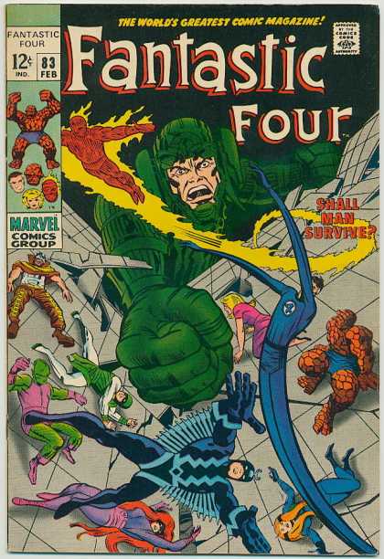 Fantastic Four 83 - Human Torch - Thing - Black Bolt - Mr Fantastic - Crystal - Jack Kirby