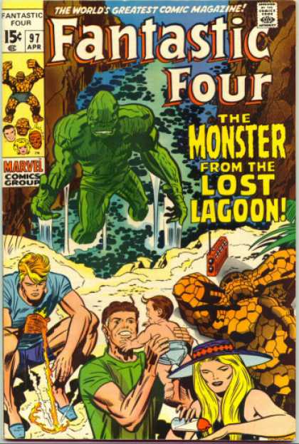 Fantastic Four 97 - Thing - Lagoon - Beach - Jack Kirby