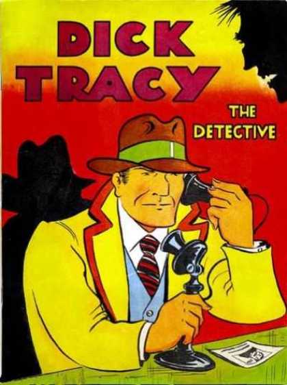 Feature Book 4 - Dick Tracy - Detective - Investigator - Telephone - Trenchcoat