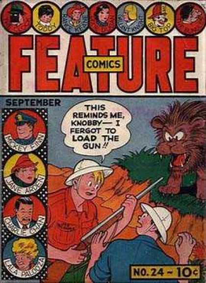 Feature Comics 24 - Feature Comics - Hunting - Lion - September - No 24