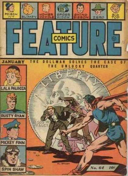 Feature Comics 64 - No 64 - Classic Comic - Poison Ivy - Dollman - With Multiple Characters
