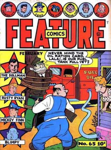 Feature Comics 65 - Poison Ivy - Zero - February - The Dollman - Red Fuel Truck