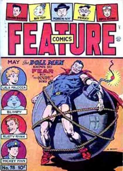 Feature Comics 78 - Bomb - Fuse - Rope - Man - Woman