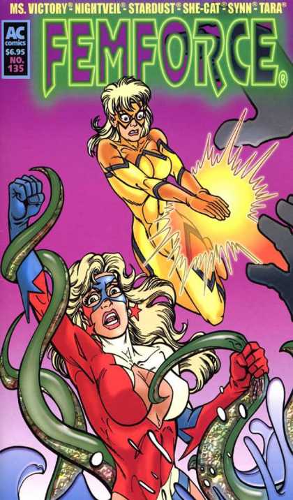Femforce 135 - Super Heroes - Super Powers - Tentacles - Struggle - Action