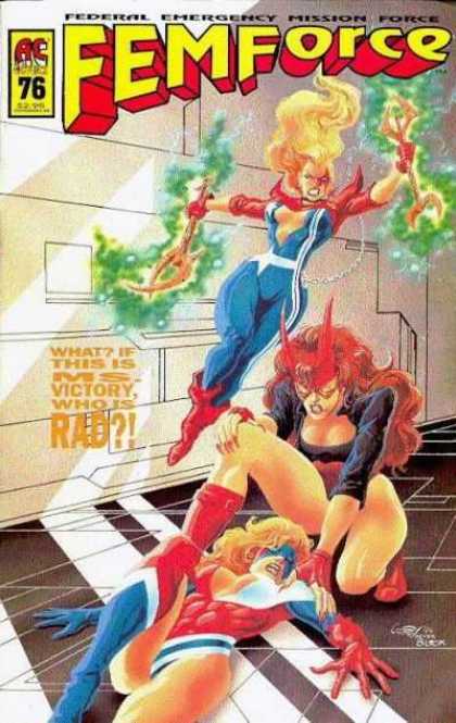 Femforce 76 - Girls - 76 - Blue Boots - Angry Woman - Federal Emergency Missions Force