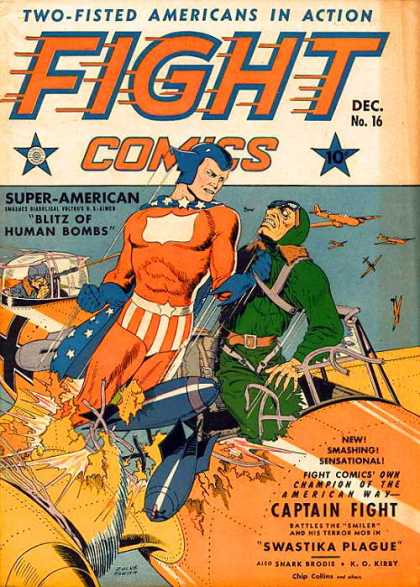 Fight Comics 16 - Two-fisted Americans In Action - December - No 16 - Blitz Of Human Bombs - Captain Fight