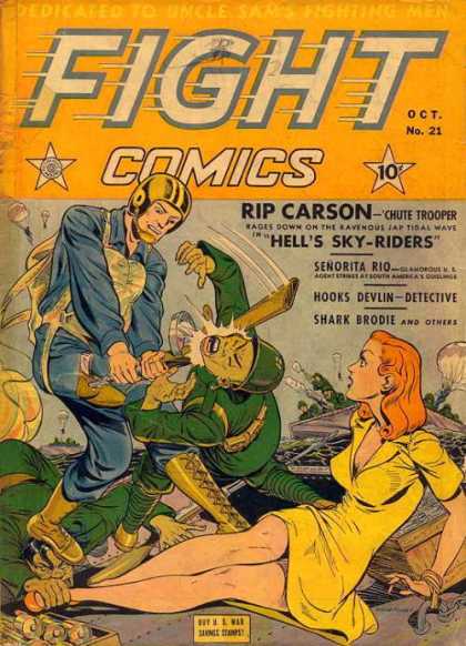 Fight Comics 21 - Rip Carson - Hells Sky Riders - Senorita Rio - Hooks Devlin - Shark Brodie