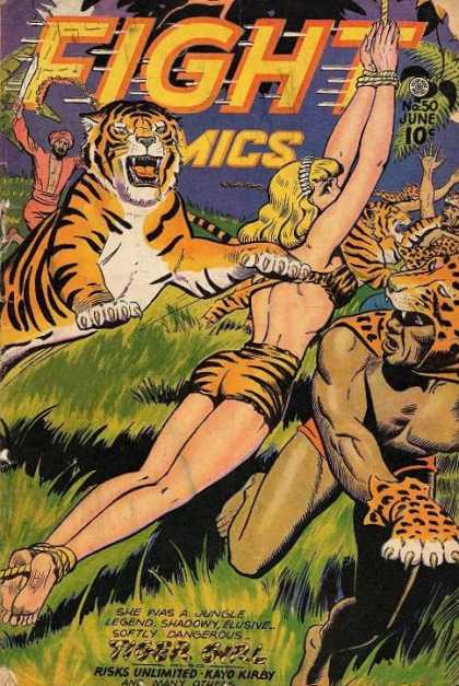 Fight Comics 50 - Tiger - Attack - Jungle - Tiger Print Bikini Costume - Bengali Man