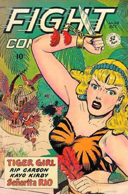Fight Comics 58 - Indian - Eagle - Tiger Girl - Rip Carson - Senorita Rio