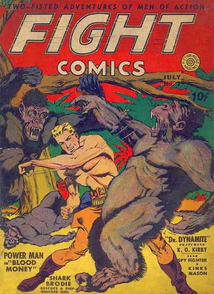 Fight Comics 7 - Fight Comics - 3 Apes - Power Man In Blood Money - Dr Dynamite - Spy Fighter