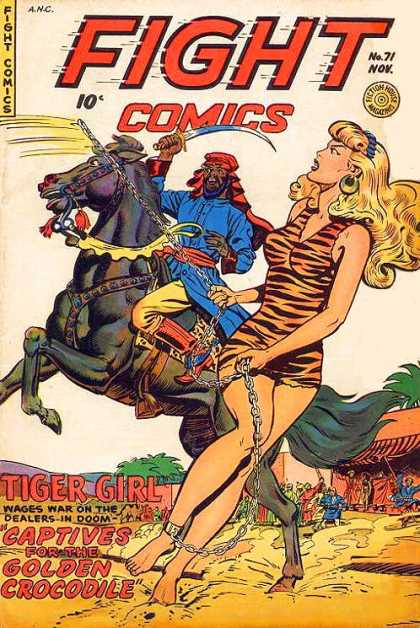 Fight Comics 71 - Tiger Girl - Stallion - Sabre - Captives For The Golden Crocodile - Turban