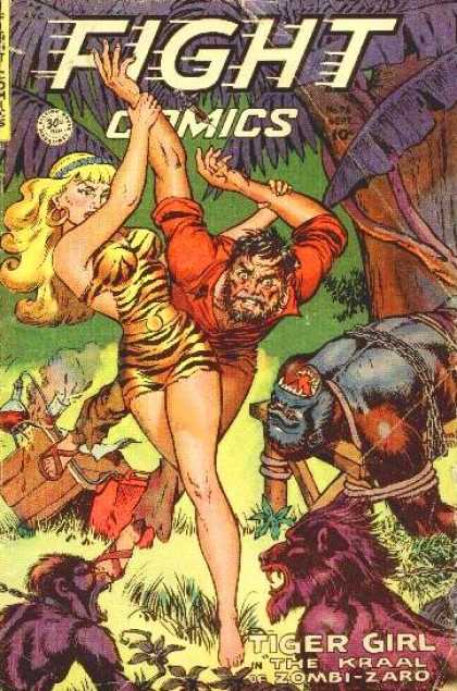 Fight Comics 76 - Tiger Girl - Kraal - Zombi-zaro - Chained Gorillas - Chemistry Lab