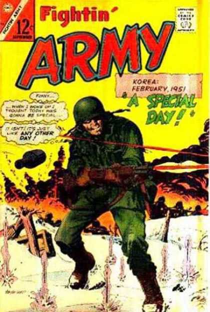 Fightin' Army 70 - Korea - February 1951 - A Special Day - Bomb - Flames