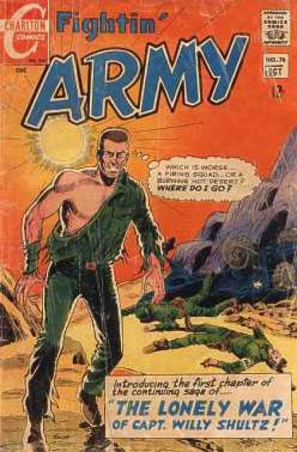 Fightin' Army 76 - Charlton Comics - Blazing Sun - The Lonely War - Dead Men - Desert