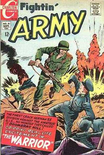 Fightin' Army 81 - Charlton Comics - Comics Code - Soldier - Gun - War