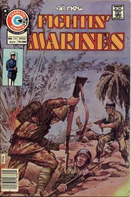 Fightin' Marines 126 - Gun - No 126 Nov - Approved By The Comics Code - Sword - Cuadlton Comics