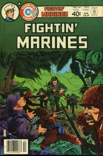 Fightin' Marines 147 - Charlton Comics - Soldiers - Jungle - Guns - No 147