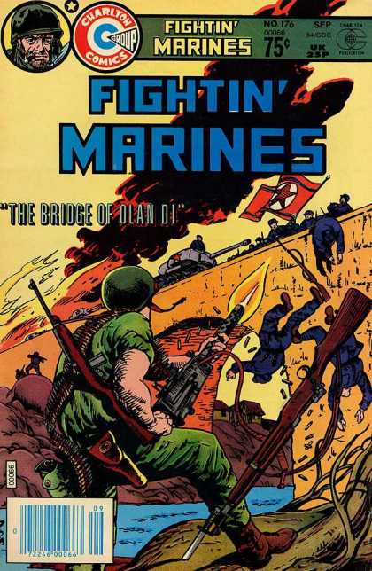Fightin' Marines 176 - Charlton Comics - Bronze Age - War Stories - Bridge Of Olan Di - Violent Images