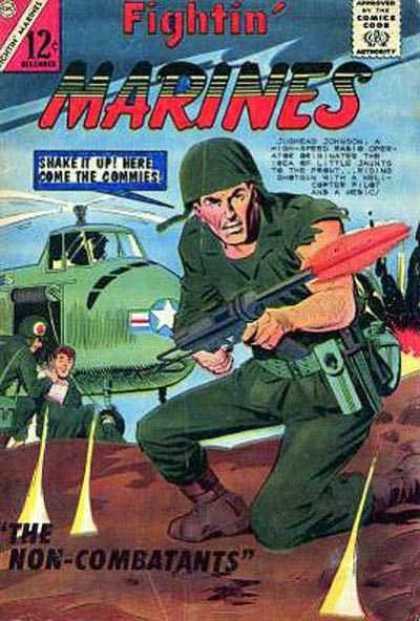 Fightin' Marines 61 - Shake It Up - Commies - Non-combatants - Machine Gun - Helicopter